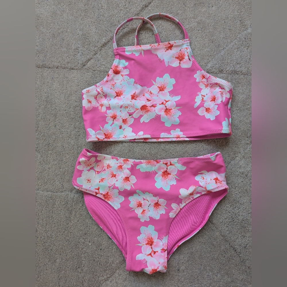 Next Pink Floral Kids Bikini Set